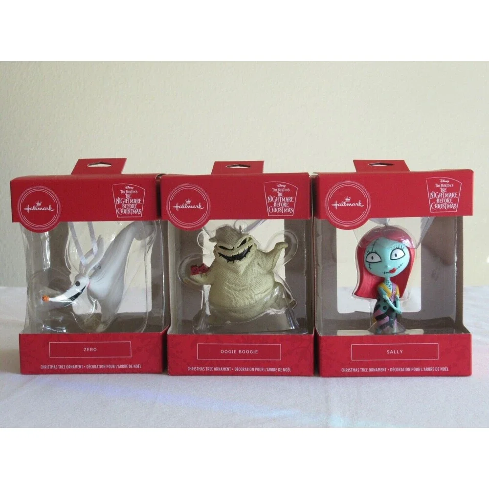 Hallmark ZERO SALLY OOGIE BOOGIE Nightmare Before Christmas 3 Ornaments Disney